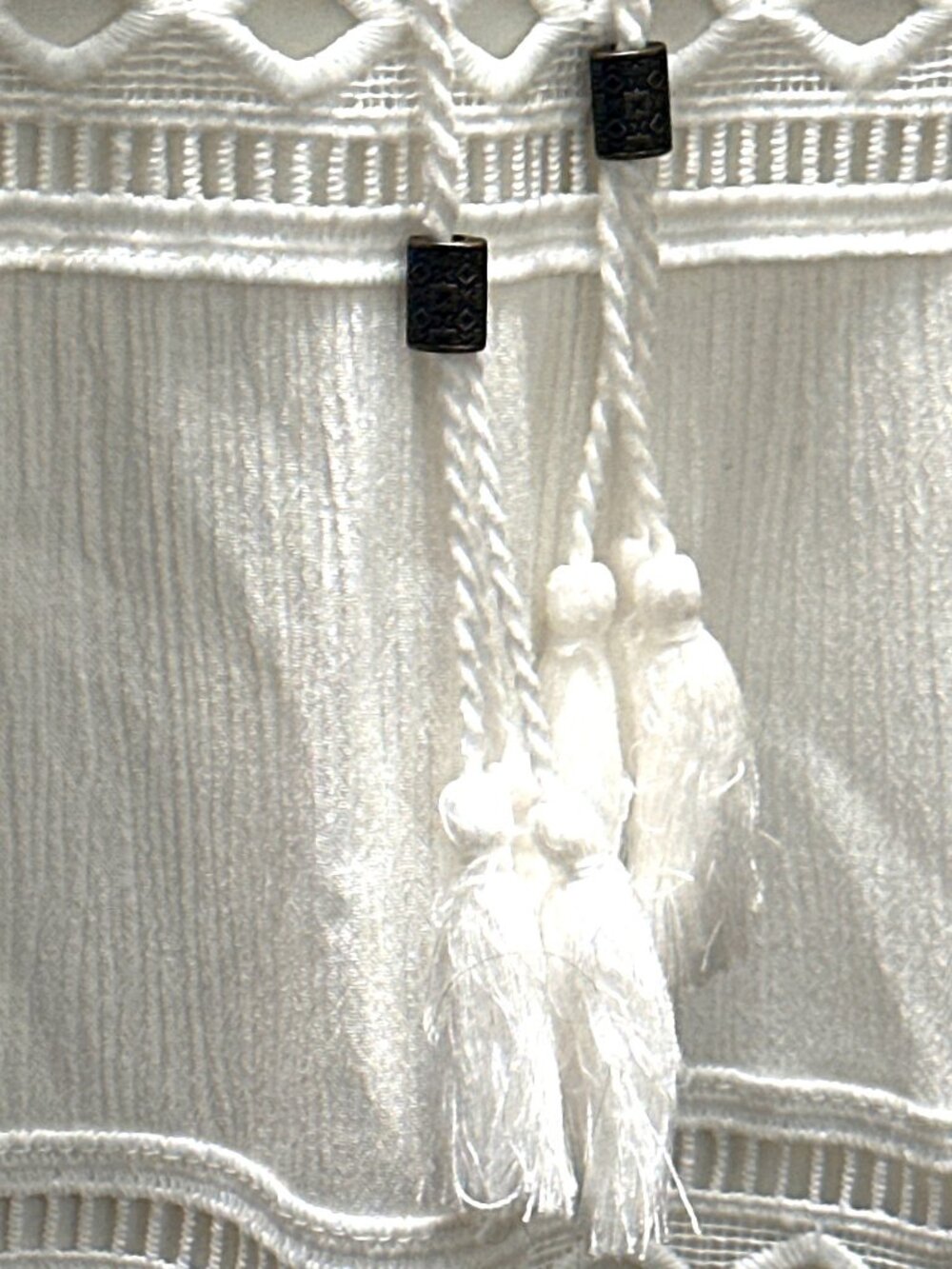 Kate Sam S White Boho Dress Lace Layered Relaxed Fit Cottage Tiered Coastal Look - Picture 11 of 13